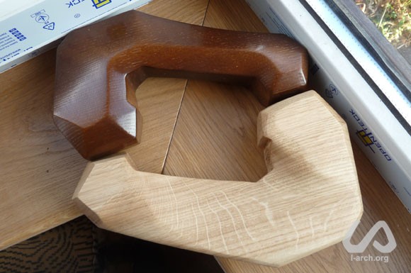 The handles for the front door of veranda