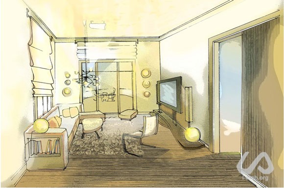 Living room (1st version)