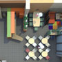 Three-dimesional plan of the cafeteria